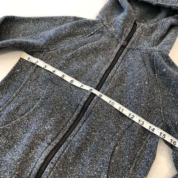 Lululemon Luminesce Splatter White Black Grey Zip-up Scuba Fleece Lined Hoodie - Picture 15 of 16